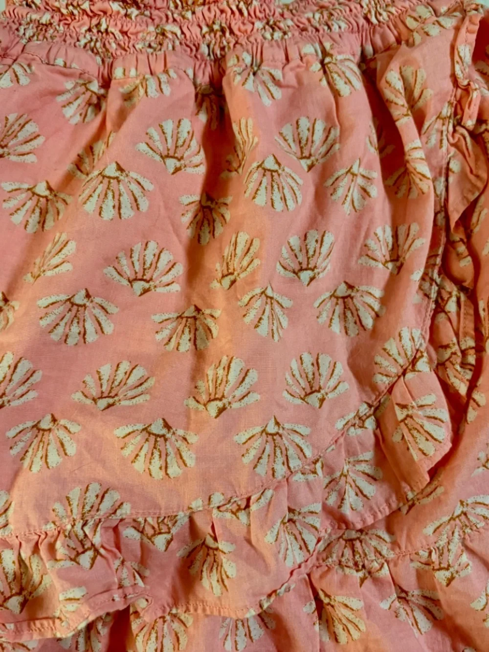 Matching Seashell skirt and tank top with hat